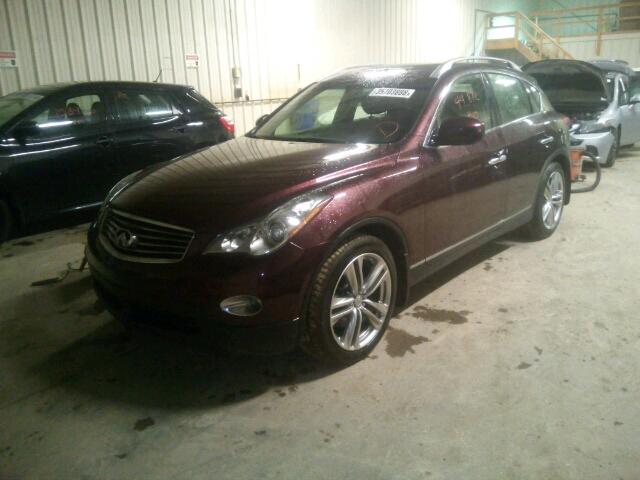 JN1BJ0HR0DM482379 - 2013 INFINITI EX37 BASE BURGUNDY photo 2