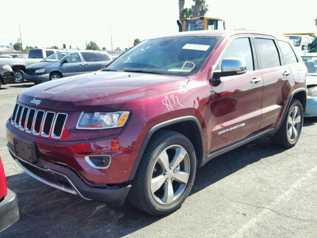 1C4RJEBG7GC320811 - 2016 JEEP GRAND CHER BURGUNDY photo 2