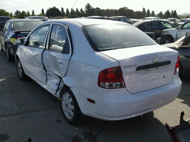 KL1TJ52674B240706 - 2004 CHEVROLET AVEO LS WHITE photo 3