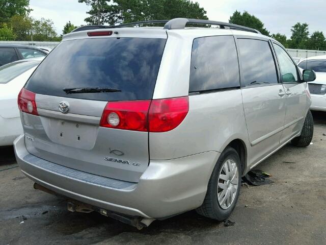 5TDZA23C66S509117 - 2006 TOYOTA SIENNA CE/ SILVER photo 4