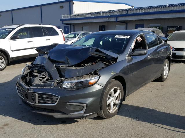 1G1ZB5STXHF238428 - 2017 CHEVROLET MALIBU LS ნაცრისფერი ფოტო 2