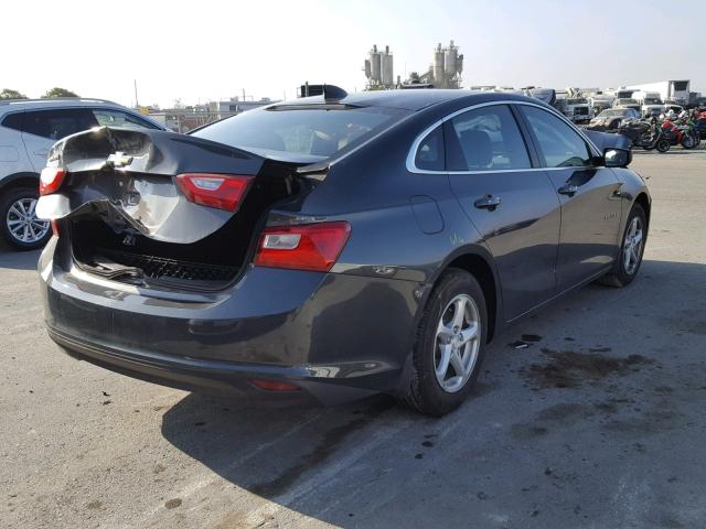 1G1ZB5STXHF238428 - 2017 CHEVROLET MALIBU LS ნაცრისფერი ფოტო 4