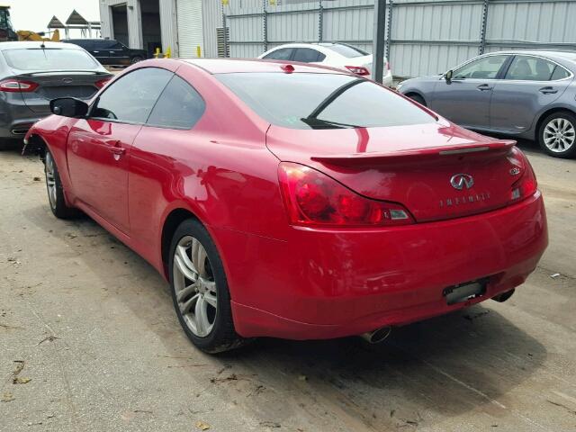 JNKCV64FX9M653441 - 2009 INFINITI G37 RED photo 3