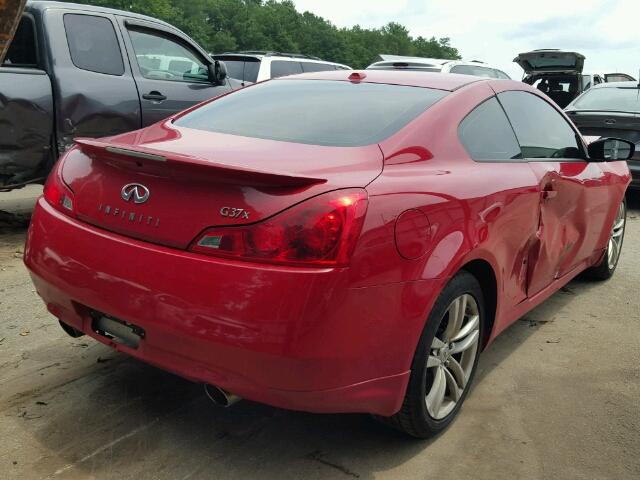 JNKCV64FX9M653441 - 2009 INFINITI G37 RED photo 4