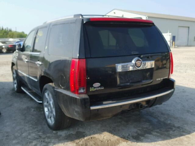 1GYS4EEJ6CR142536 - 2012 CADILLAC ESCALADE H BLACK photo 3