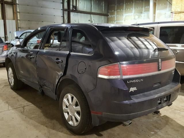 2LMDU88C17BJ29098 - 2007 LINCOLN MKX BLACK photo 3