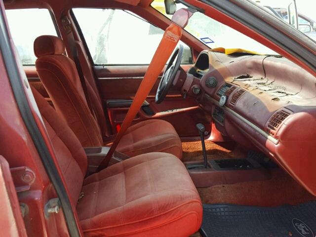 2FAPP39S9MB107512 - 1991 FORD TEMPO RED photo 5