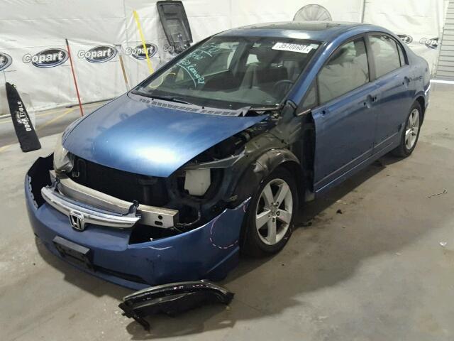 2HGFA16896H506880 - 2006 HONDA CIVIC EX BLUE photo 2