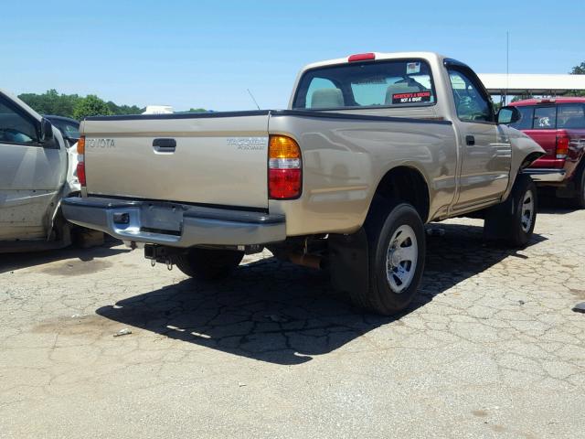 5TENM92N44Z394647 - 2004 TOYOTA TACOMA PRE GOLD photo 4