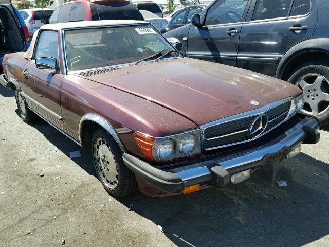 WDBBA48DXGA044529 - 1986 MERCEDES-BENZ 560SL MAROON photo 1