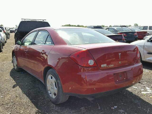 1G2ZF58B374178825 - 2007 PONTIAC G6 VALUE L RED photo 3