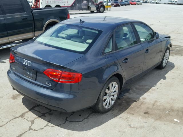 WAULF78K59N072867 - 2009 AUDI A4 2.0T QU GRAY photo 4