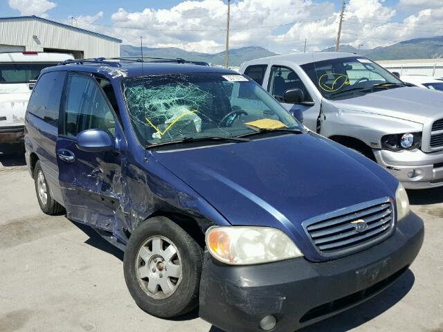 KNDUP131436423799 - 2003 KIA SEDONA EX BLUE photo 1