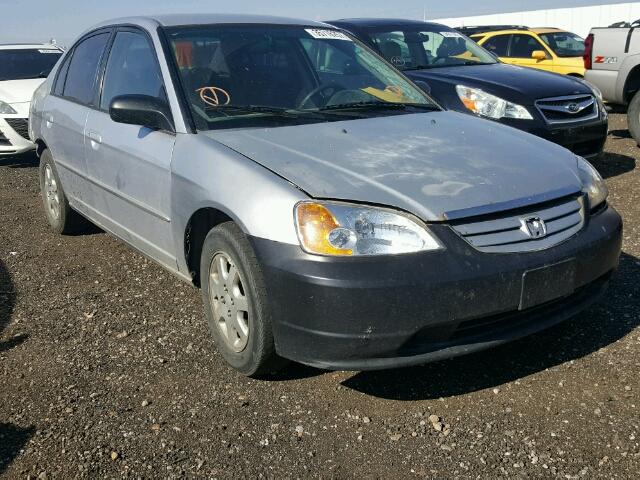 1HGES15562L081258 - 2002 HONDA CIVIC LX SILVER photo 1