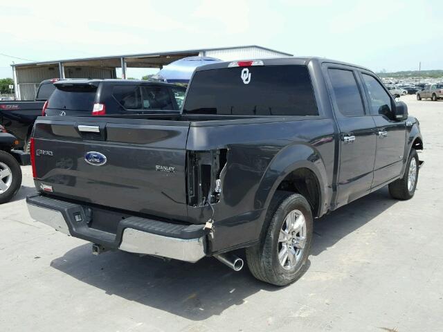 1FTEW1CP0FKD66671 - 2015 FORD F150 SUPER GRAY photo 4