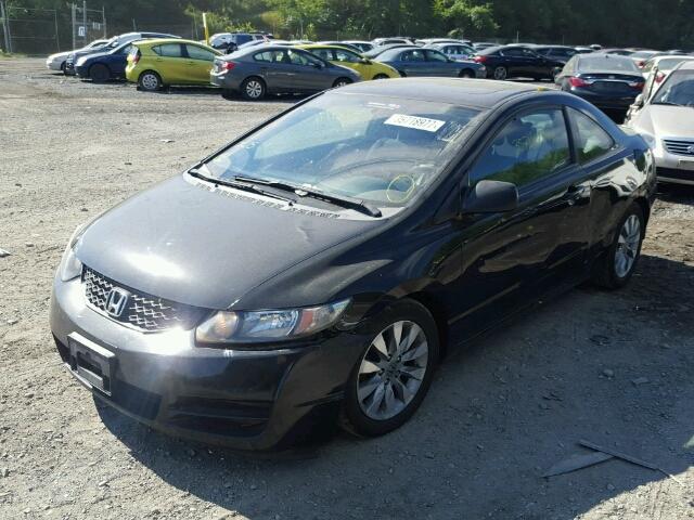 2HGFG1B80AH500995 - 2010 HONDA CIVIC EX BLACK photo 2