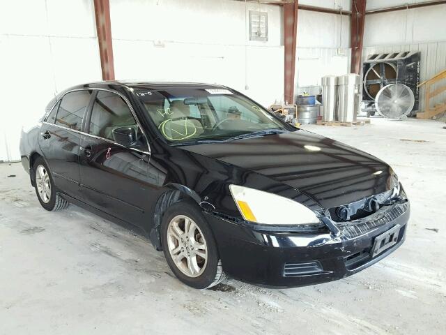 1HGCM56716A138265 - 2006 HONDA ACCORD EX BLACK photo 1