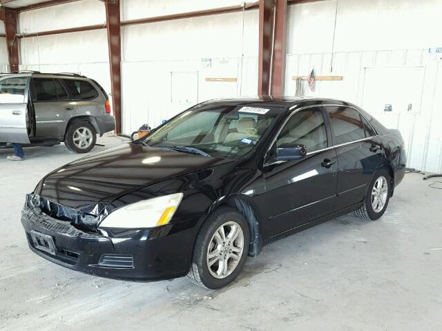 1HGCM56716A138265 - 2006 HONDA ACCORD EX BLACK photo 2