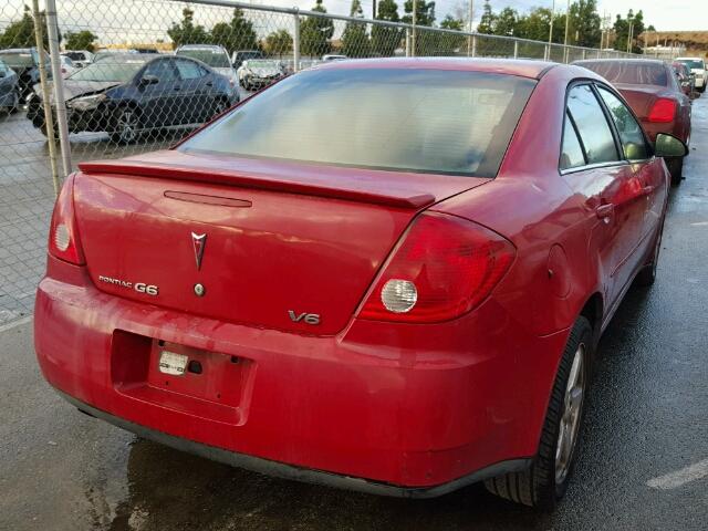 1G2ZG58N174143207 - 2007 PONTIAC G6 BASE RED photo 4