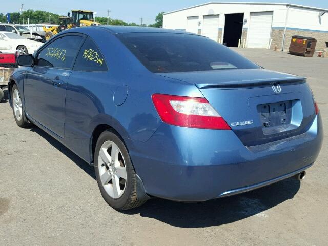 2HGFG12857H535489 - 2007 HONDA CIVIC EX BLUE photo 3