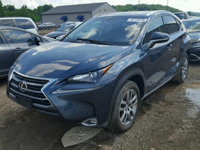 JTJYARBZXF2018306 - 2015 LEXUS NX 200T BLUE photo 2