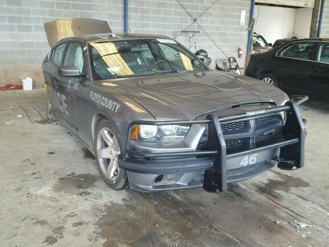 2C3CDXAT1CH305062 - 2012 DODGE CHARGER PO GRAY photo 1