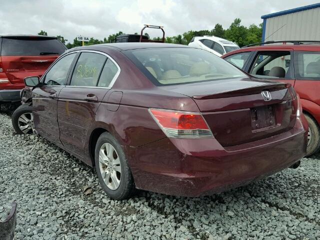 1HGCP26458A148389 - 2008 HONDA ACCORD LXP BURGUNDY photo 3