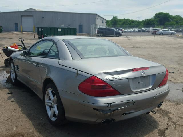 WDBSK75F25F105246 - 2005 MERCEDES-BENZ SL 500 SILVER photo 3