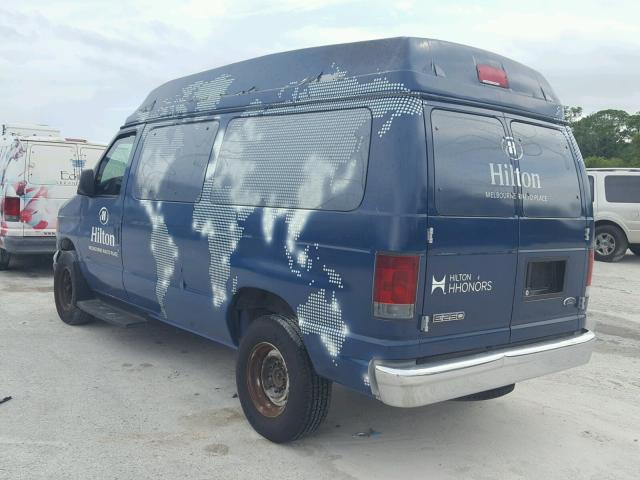 1FDNE24W16DB36085 - 2006 FORD ECONOLINE BLUE photo 3