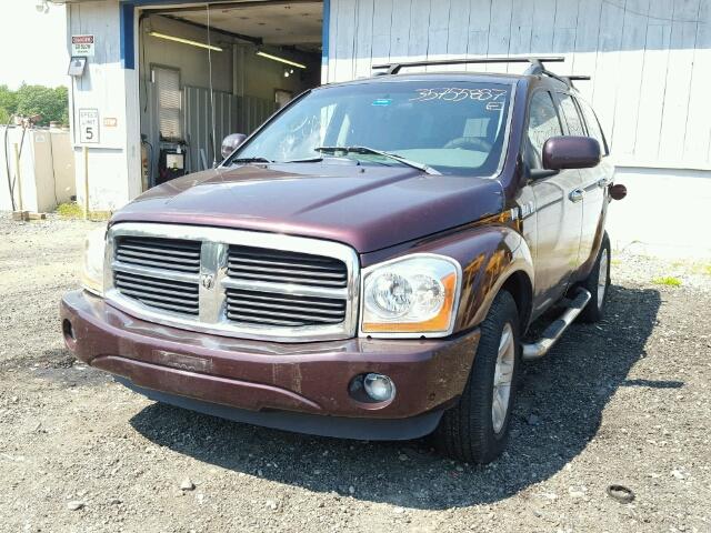 1D4HB38N24F123545 - 2004 DODGE DURANGO ST MAROON photo 2