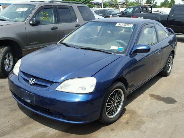 1HGEM21623L045955 - 2003 HONDA CIVIC LX Azul foto 2