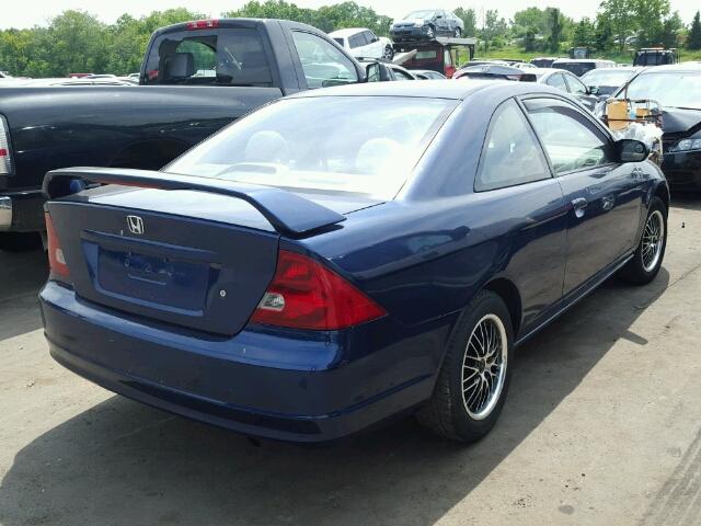 1HGEM21623L045955 - 2003 HONDA CIVIC LX BLUE photo 4