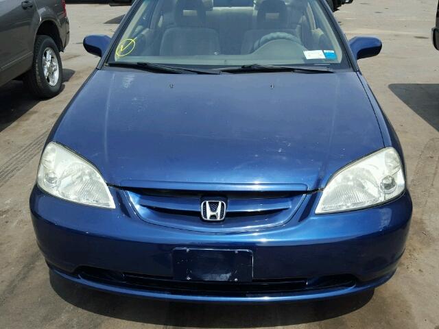 1HGEM21623L045955 - 2003 HONDA CIVIC LX BLUE photo 9