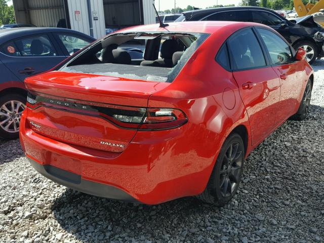 1C3CDFFA2GD821516 - 2016 DODGE DART SXT S RED photo 4