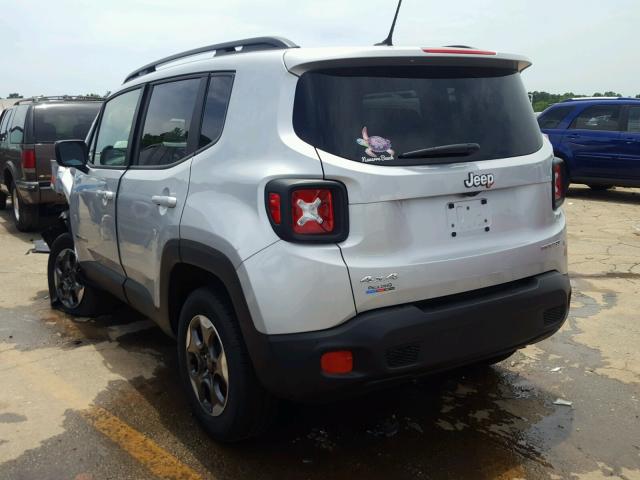 ZACCJBAB1HPG65551 - 2017 JEEP RENEGADE S SILVER photo 3