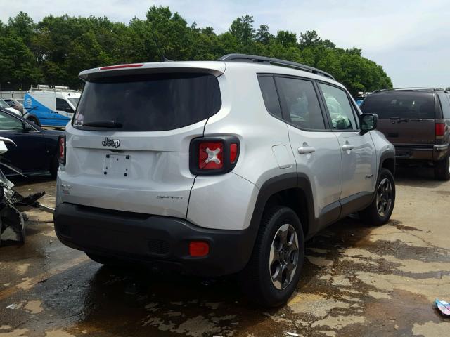 ZACCJBAB1HPG65551 - 2017 JEEP RENEGADE S SILVER photo 4