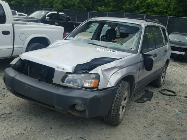 JF1SG63655H728113 - 2005 SUBARU FORESTER 2 SILVER photo 2