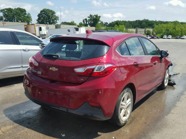 3G1BE6SM8HS519694 - 2017 CHEVROLET CRUZE LT RED photo 4