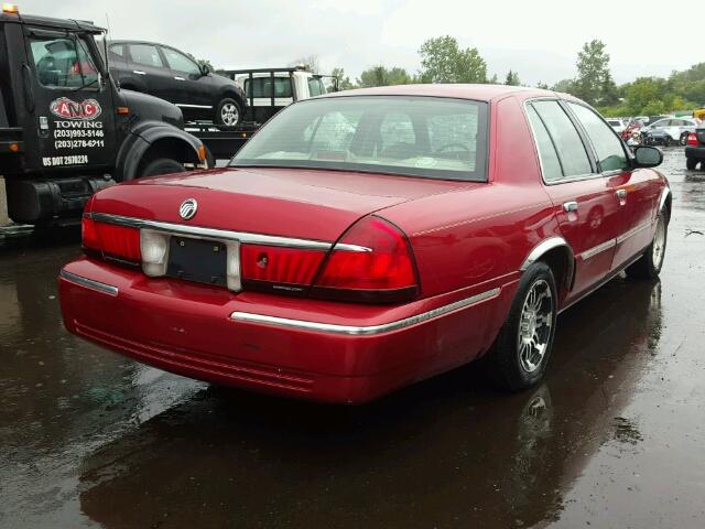 2MEFM75W2YX724935 - 2000 MERCURY GRAND MARQ RED photo 4