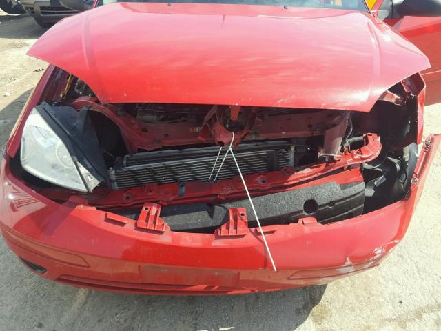1FAFP34N97W336580 - 2007 FORD FOCUS ZX4 RED photo 7