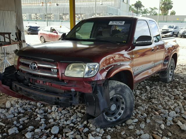 5TBBT44115S468357 - 2005 TOYOTA TUNDRA ACC RED photo 2
