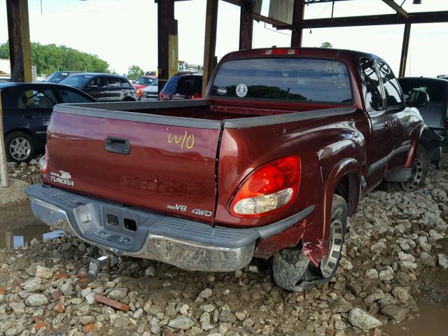 5TBBT44115S468357 - 2005 TOYOTA TUNDRA ACC RED photo 4