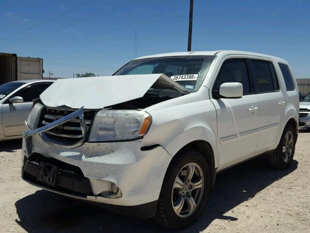 5FNYF3H79EB009602 - 2014 HONDA PILOT EXLN WHITE photo 2