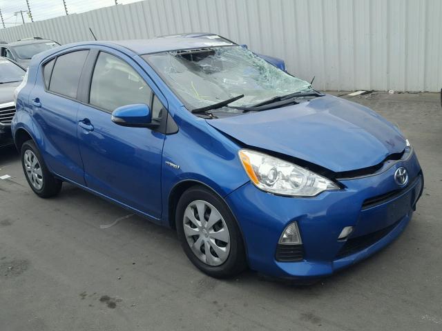 JTDKDTB33D1057265 - 2013 TOYOTA PRIUS C BLUE photo 1