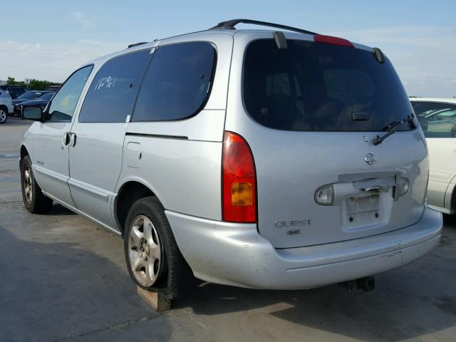 4N2XN11T5XD816829 - 1999 NISSAN QUEST SE SILVER photo 3