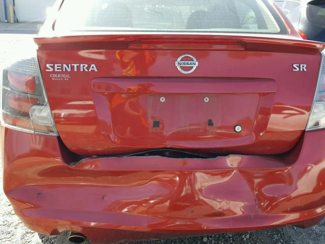 3N1AB6AP8AL671775 - 2010 NISSAN SENTRA 2.0 BURGUNDY photo 9