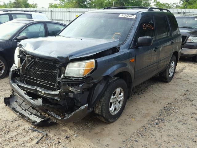 5FNYF28146B040313 - 2006 HONDA PILOT LX BLUE photo 2