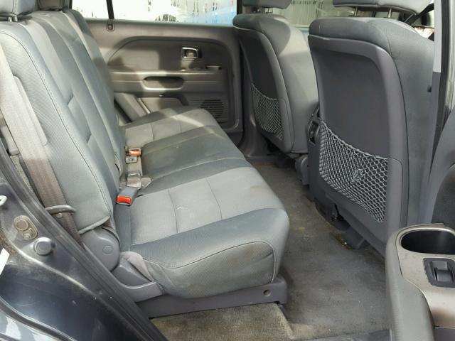 5FNYF28146B040313 - 2006 HONDA PILOT LX BLUE photo 6