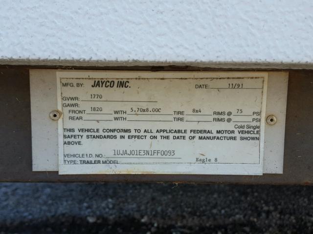 1UJAJ01E3N1FF0093 - 1992 JYCO EAGLE WHITE photo 10