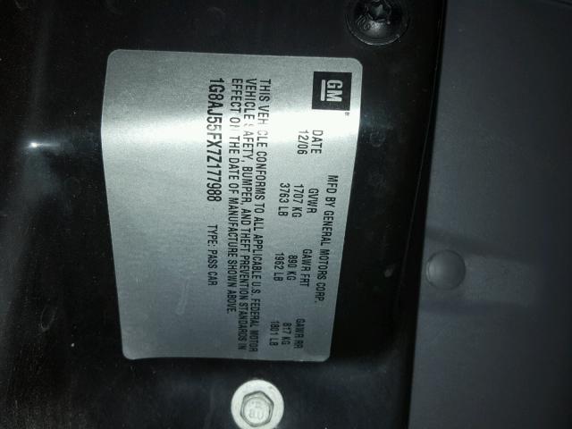 1G8AJ55FX7Z177988 - 2007 SATURN ION LEVEL RED photo 10